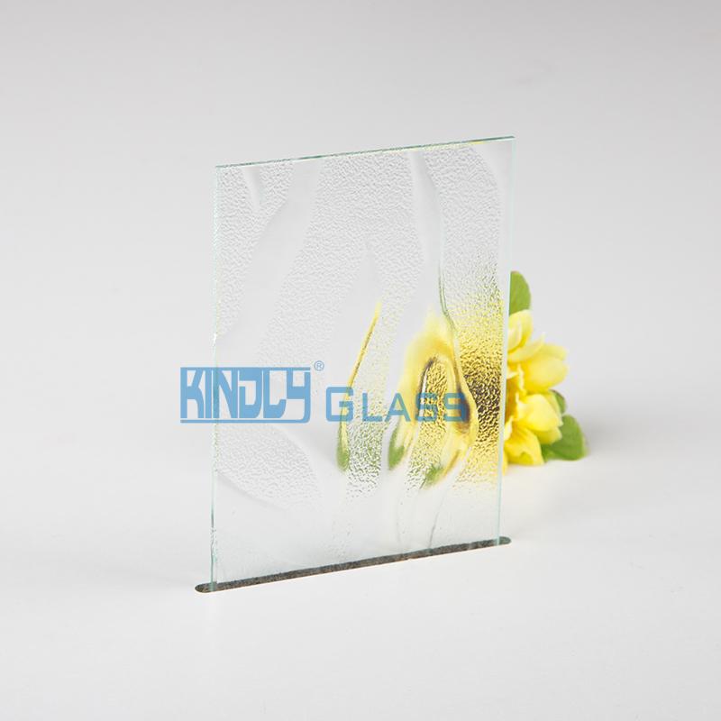Clear Flame Patterned Glass